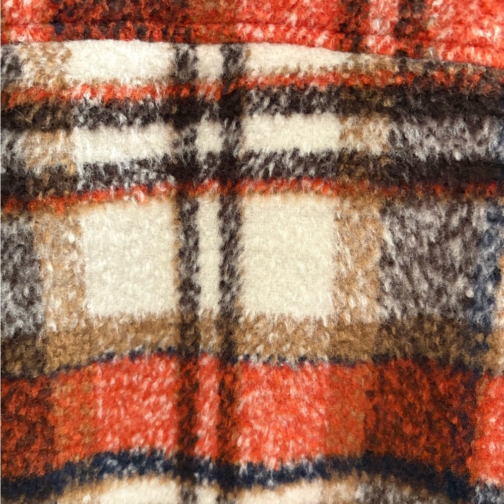 Zara Plaid Brushed Flannel Heavyweight Shacket Jacket Women’s Small - Picture 11 of 16